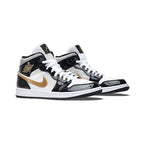 Air Jordan 1 Mid Patent SE 'Black Gold'