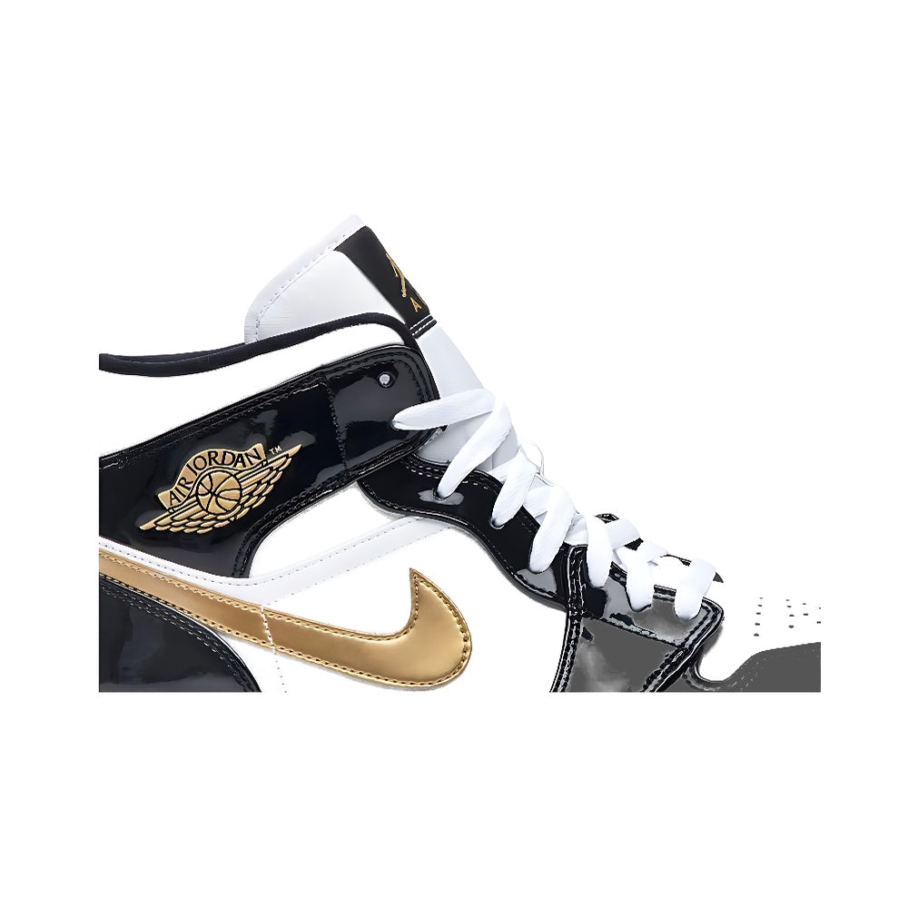 Air Jordan 1 Mid Patent SE 'Black Gold'