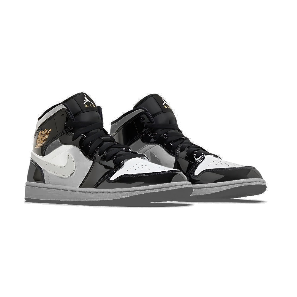 Air Jordan 1 Mid SE 'Black White Metallic Silver'