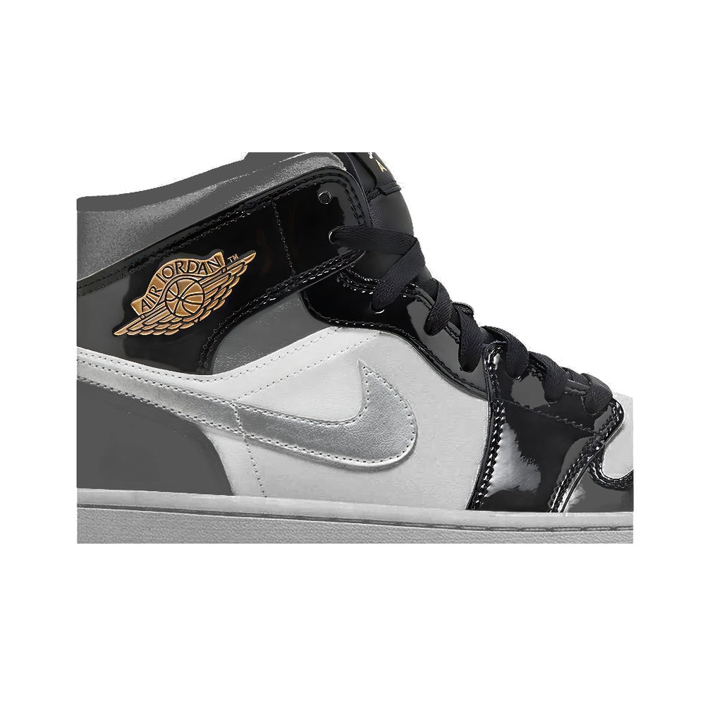 Air Jordan 1 Mid SE 'Black White Metallic Silver'