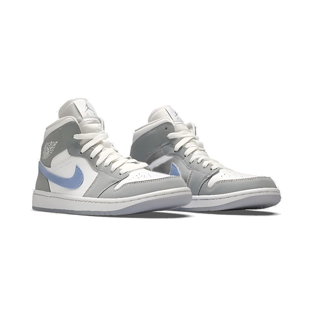 Wmns Air Jordan 1 Mid 'Wolf Grey Aluminum'