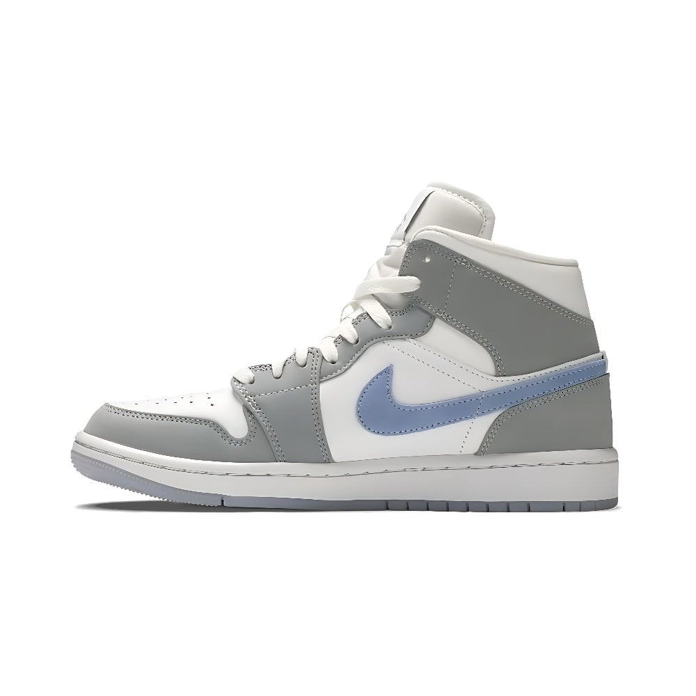 Wmns Air Jordan 1 Mid 'Wolf Grey Aluminum'