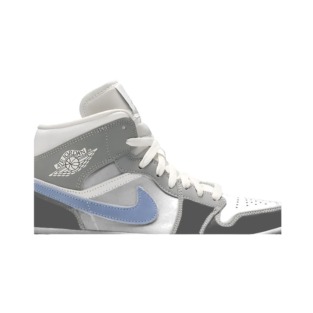 Wmns Air Jordan 1 Mid 'Wolf Grey Aluminum'