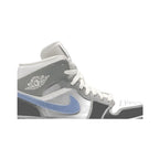 Wmns Air Jordan 1 Mid 'Wolf Grey Aluminum'