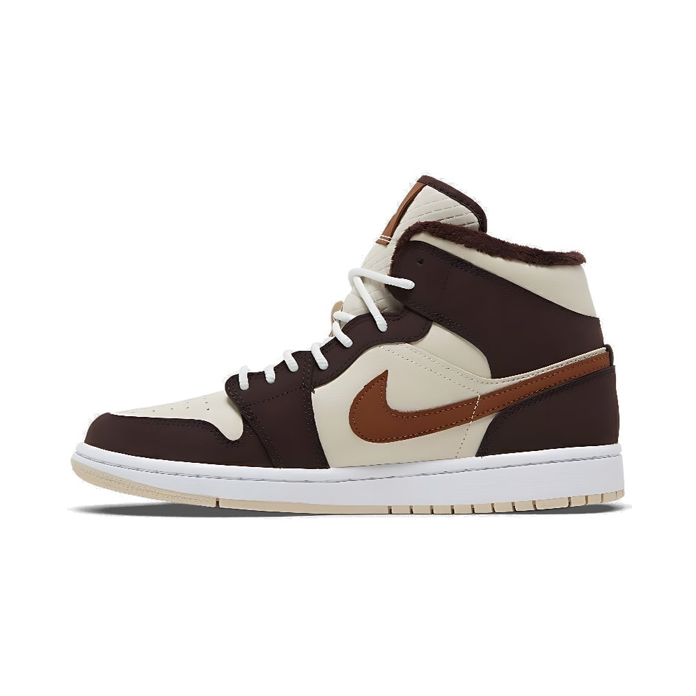 Wmns Air Jordan 1 Mid SE 'Cream Dark Chocolate'