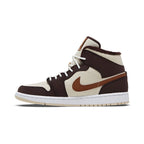 Wmns Air Jordan 1 Mid SE 'Cream Dark Chocolate'