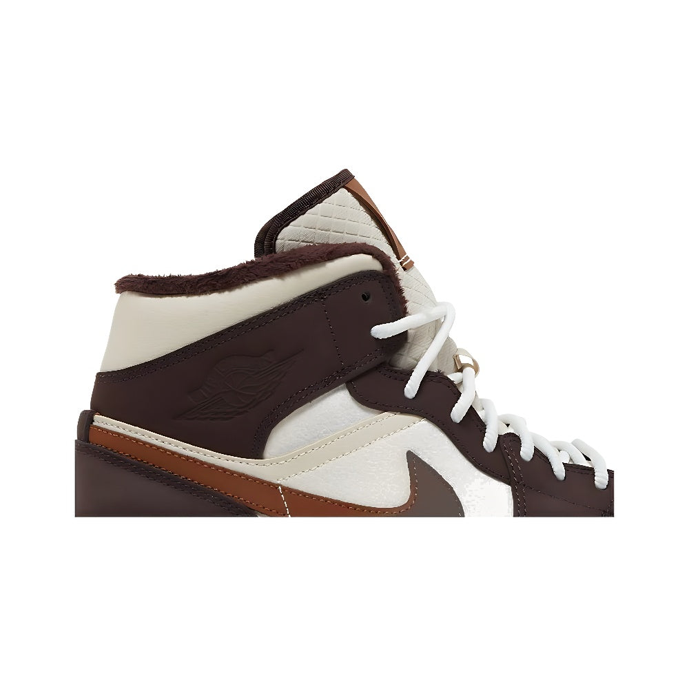 Wmns Air Jordan 1 Mid SE 'Cream Dark Chocolate'