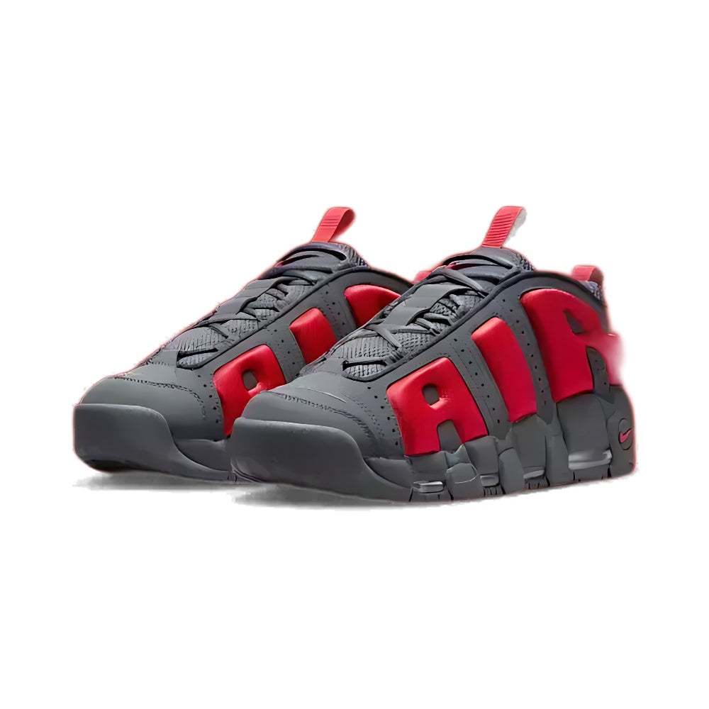 Air More Uptempo Low 'Dark Grey Light Crimson'
