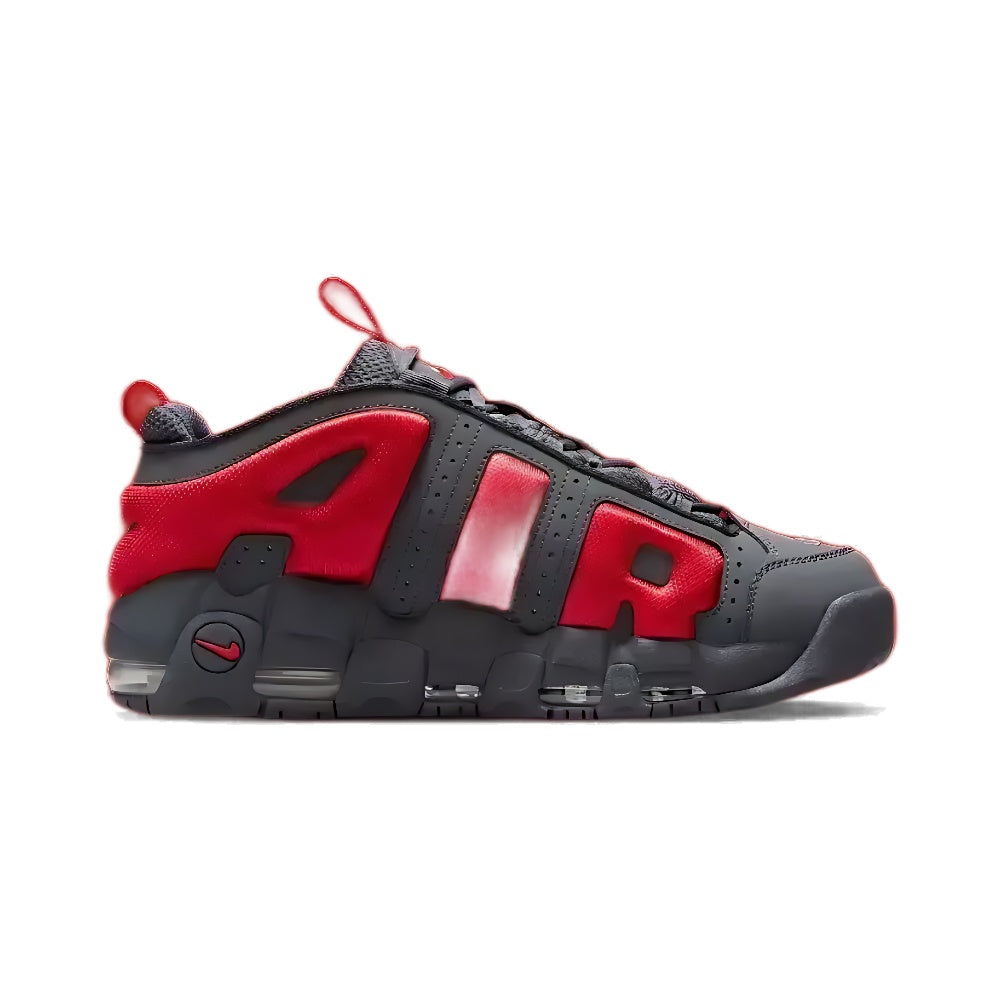 Air More Uptempo Low 'Dark Grey Light Crimson'