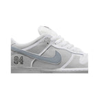 Nike Supreme x Dunk Low SB 'White Metallic Silver'
