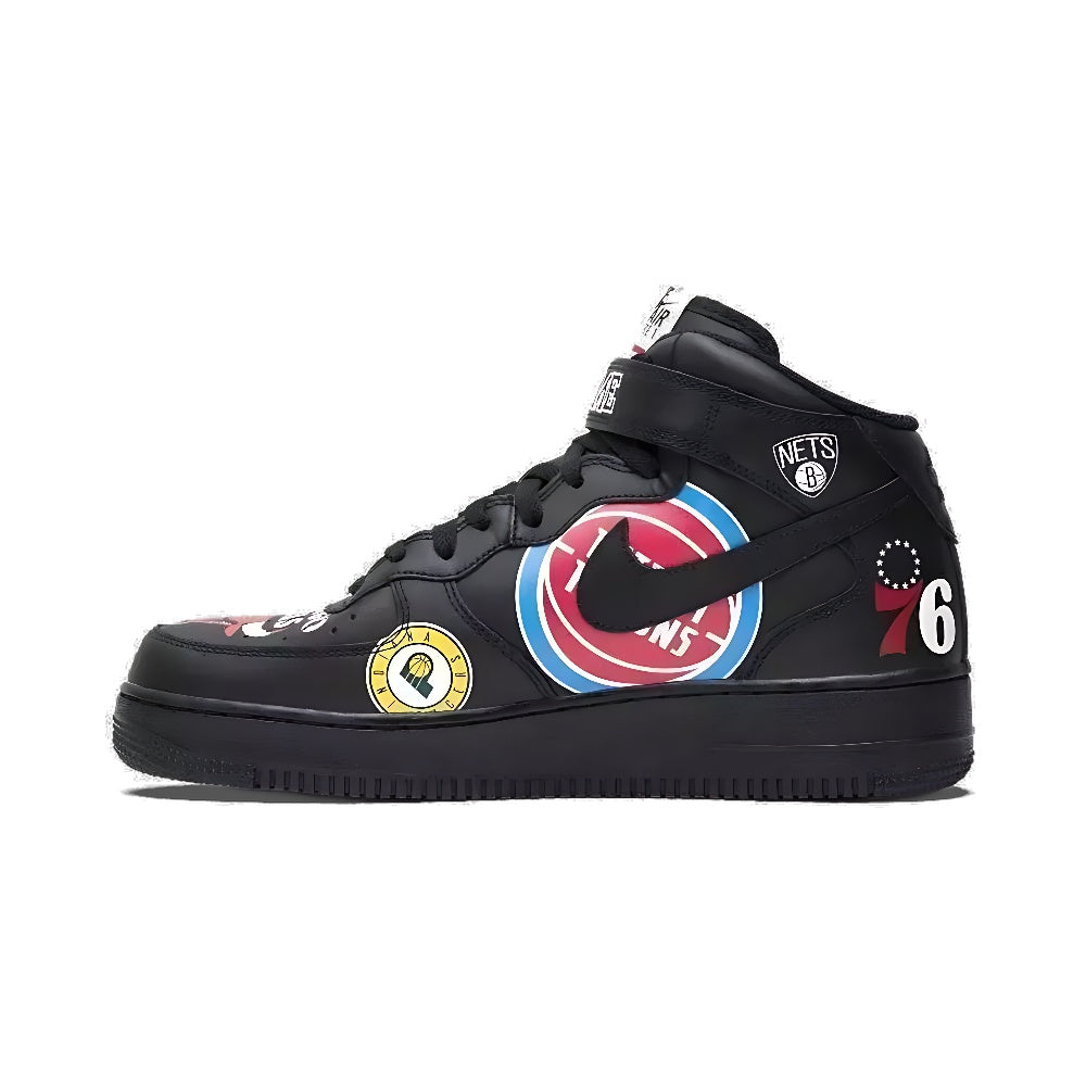 Tênis Supreme x NBA x Air Force 1 Mid 07 'Black'