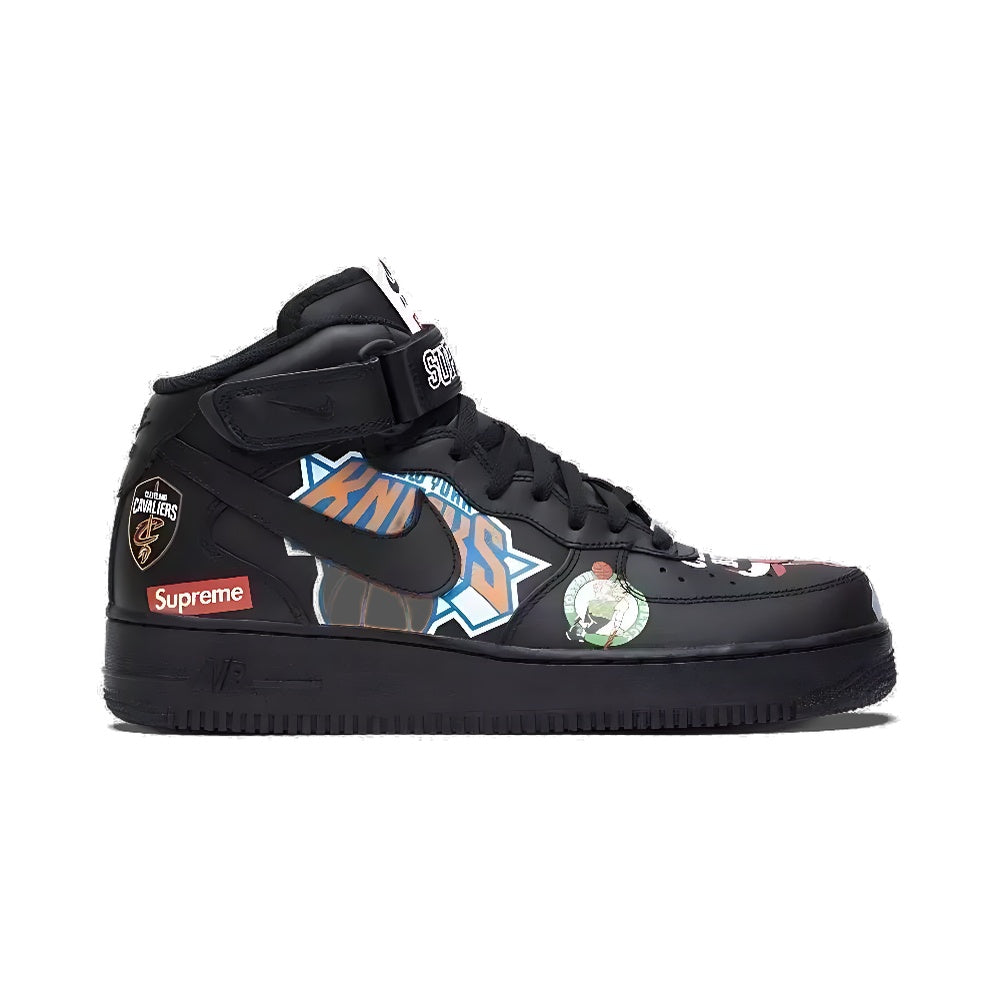 Tênis Supreme x NBA x Air Force 1 Mid 07 'Black'