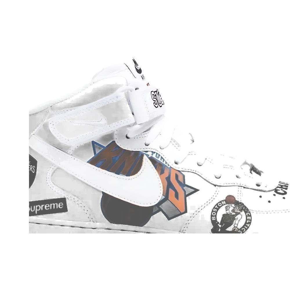 Tênis Supreme x NBA x Air Force 1 Mid 07 'White'